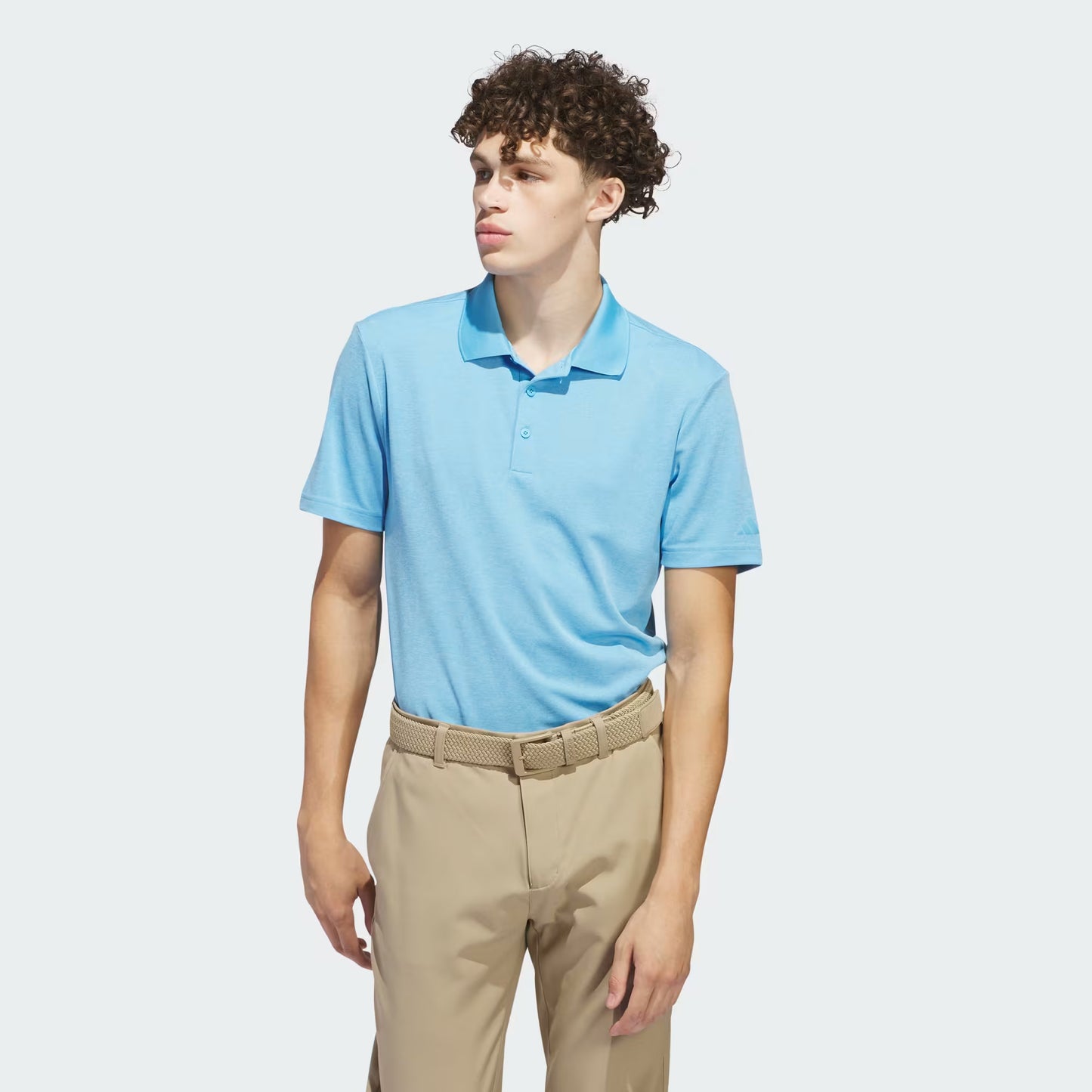 adidas Adi Performance Heathered Polo Shirt Semi Blue