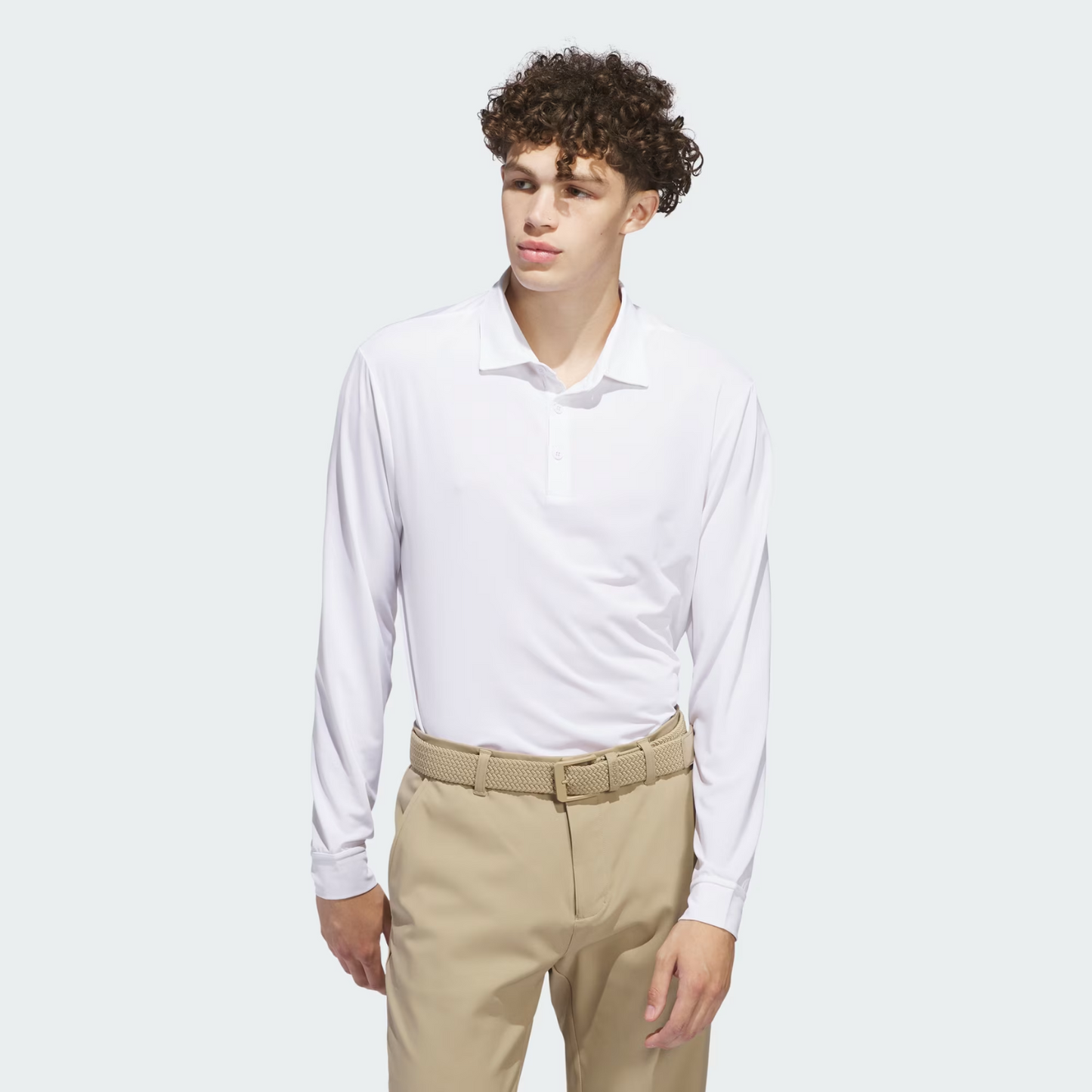 adidas Long Sleeve Polo Shirt - White