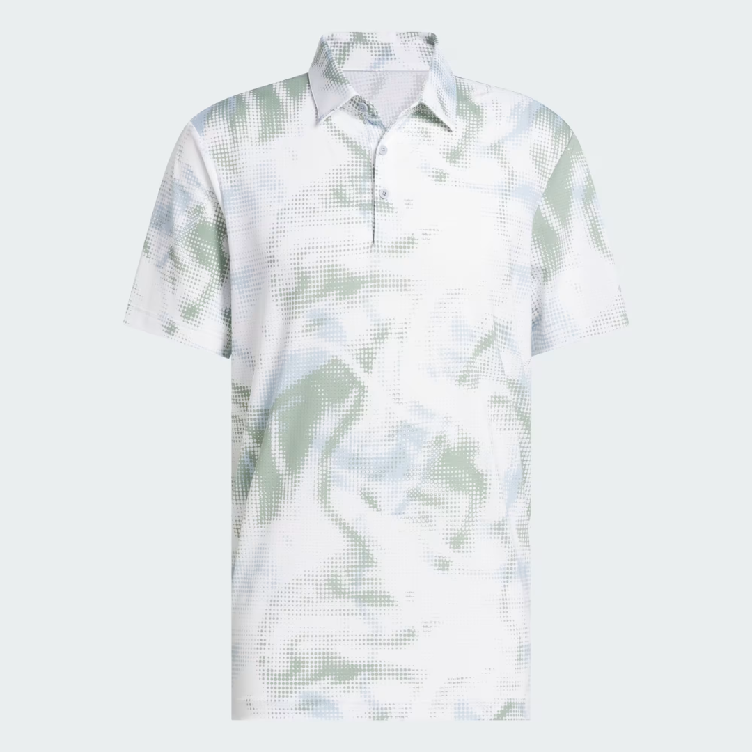 White Ultimate365 Printed Mesh Polo Shirt