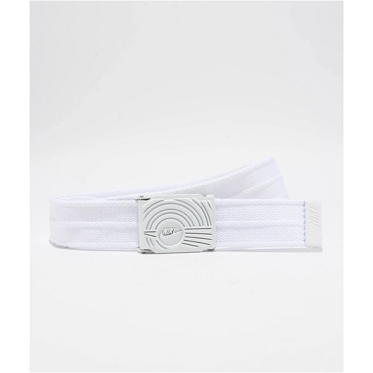 Dunk Inspired Ribbed Web Belt White