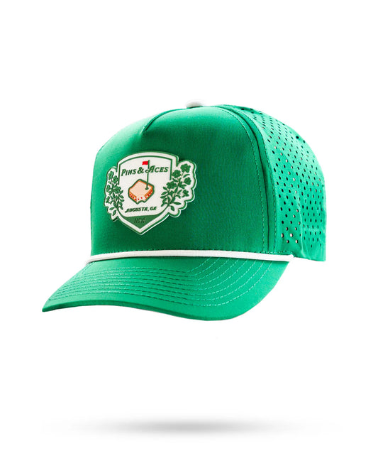 Pimento Crest - Perforated Rope Hat Green
