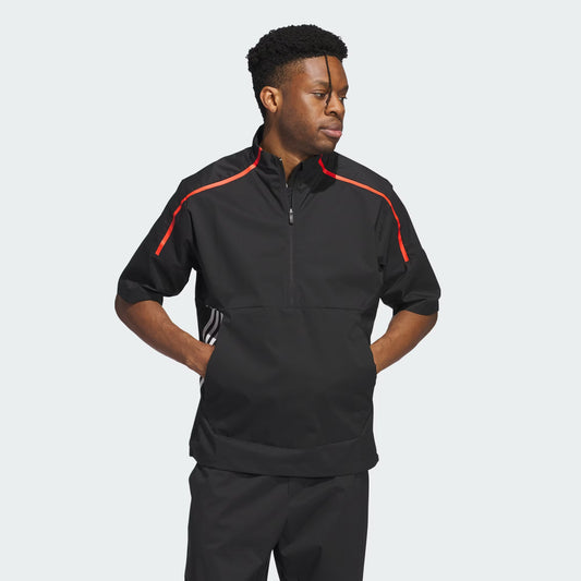 Mens Core Provisional Short-Sleeve 1/2 Zip Golf Jacket Black