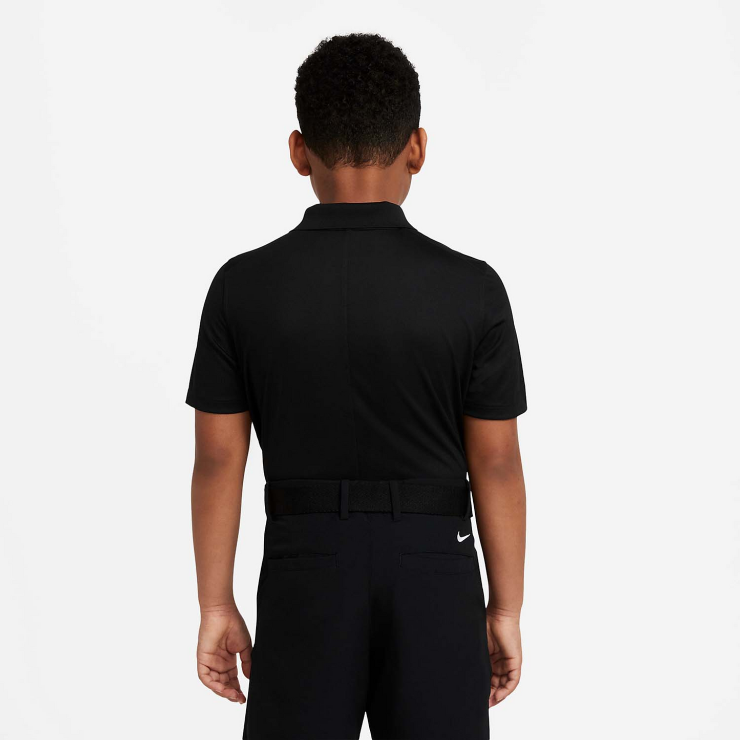 Nike Dri Fit Victory Short Sleeve Boys Golf Polo Black