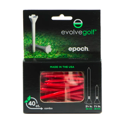 Epoch Bulk 3.25" Golf Tees Red