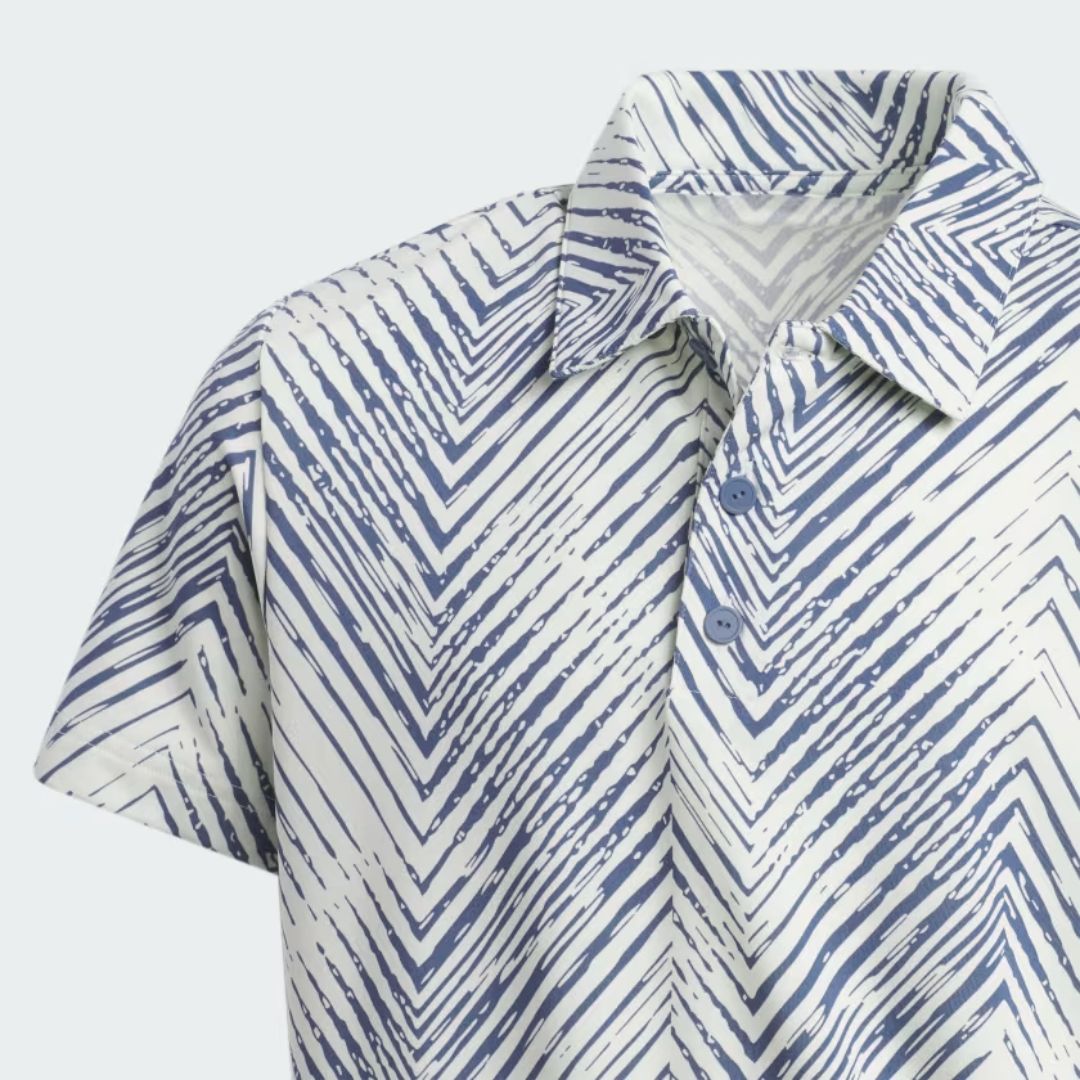 Herringbone Scripted Polo Shirt Kids