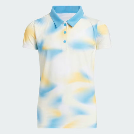 Girls Allover Print Polo Shirt