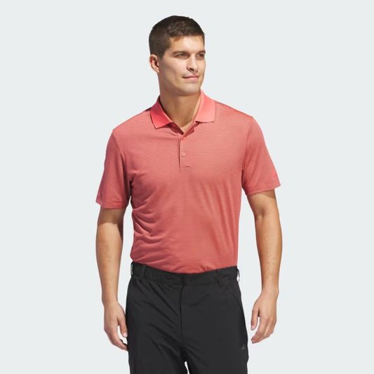 adidas Golf Ottoman Polo Shirt Preloved Scarlet / Charcoal