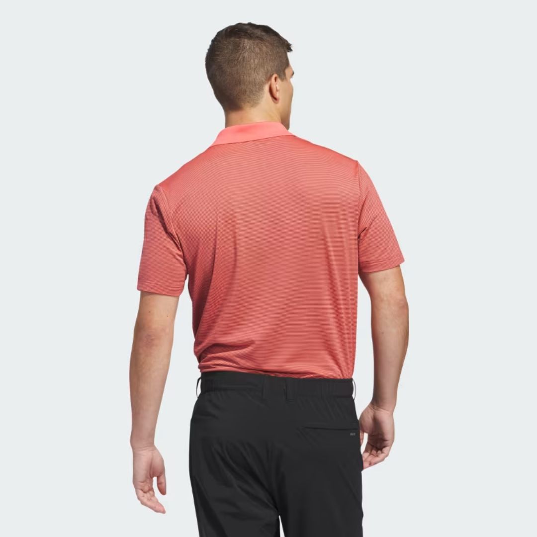 adidas Golf Ottoman Polo Shirt Preloved Scarlet / Charcoal