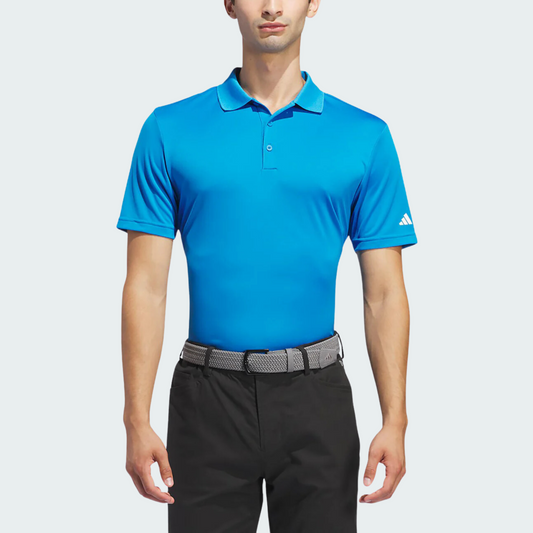 adidas Mens Short Sleeve Performance Golf Polo Bright Blue