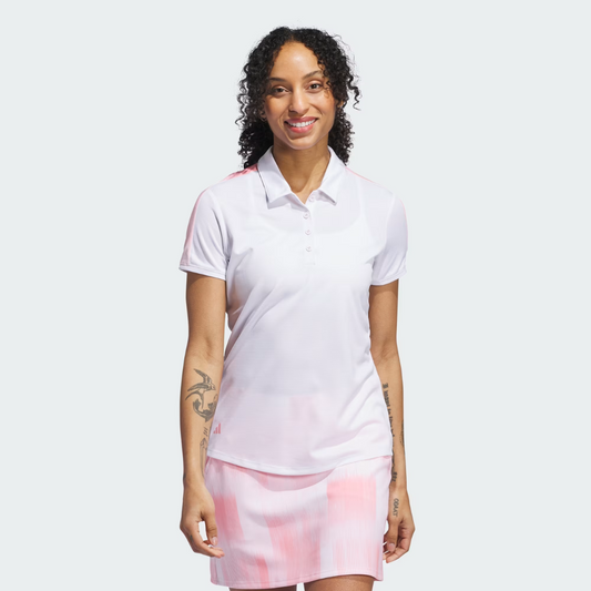 adidas Womens Ultimate365 Printed Polo White