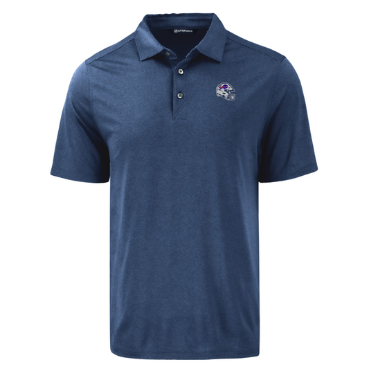 Cutter & Buck Coastline Epic Comfort Mens Polo - Buffalo Bills NFL Helmet