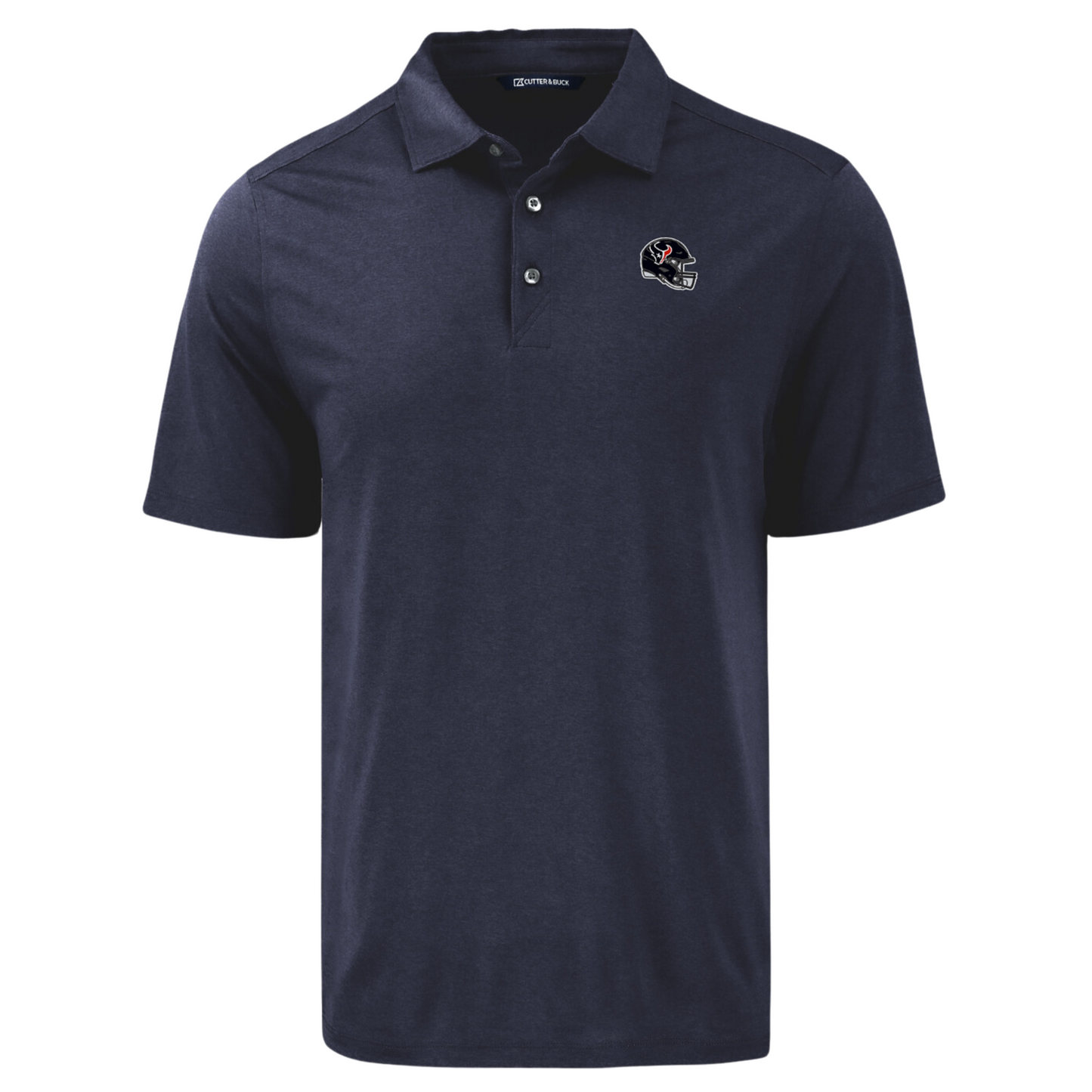 Cutter & Buck Coastline Epic Comfort Mens Polo - Houston Texans NFL Helmet