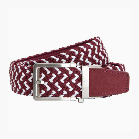 Braided Maroon & White