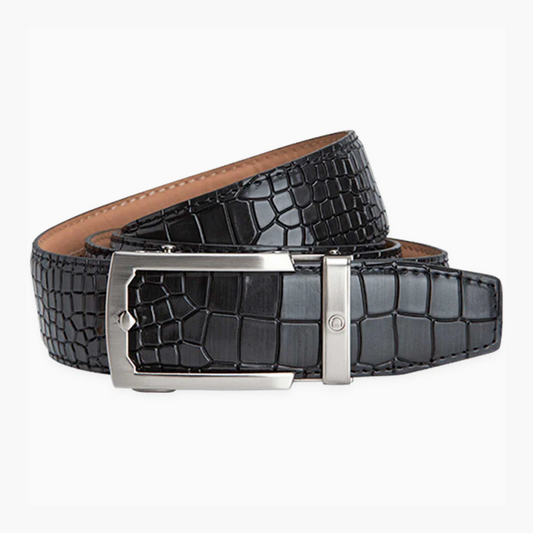 Crocodile 38mm Embossed Black